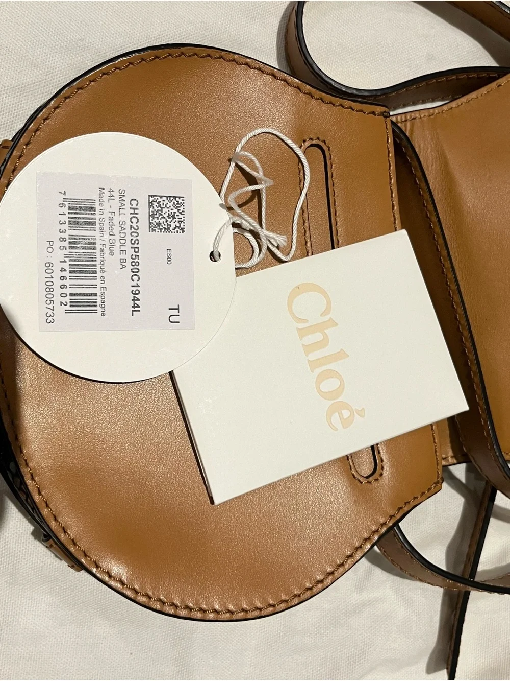 Chloe Marcie Small Saddle Bag- Multicolor Python Print Embossed Leather